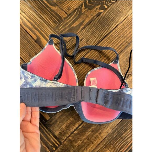 PINK Victoria's Secret Black and White Paisley Bra - Picture 8 of 16